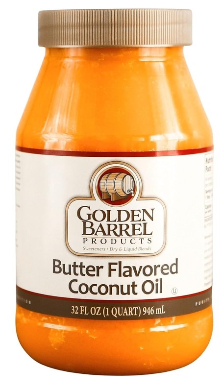 32 oz Butter Flavored Coconut Oil - Dairy Free Healthy Substitute for Cooking gallery