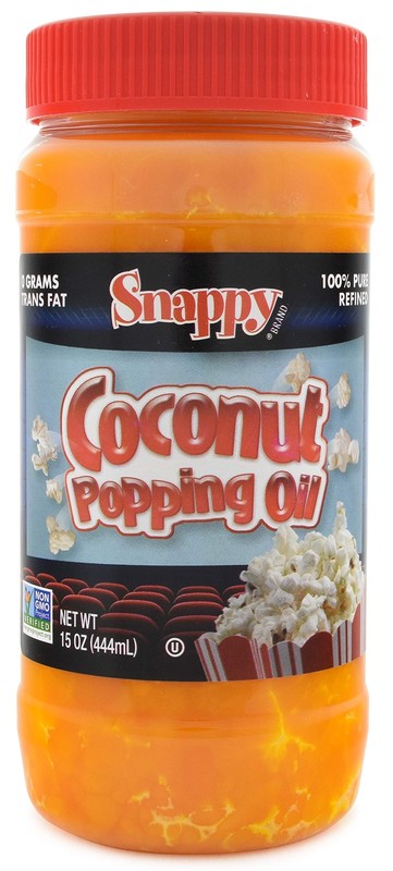 Snappy Pure Colored Coconut Popping Oil Delicious Buttery Flavor 15 Ounce