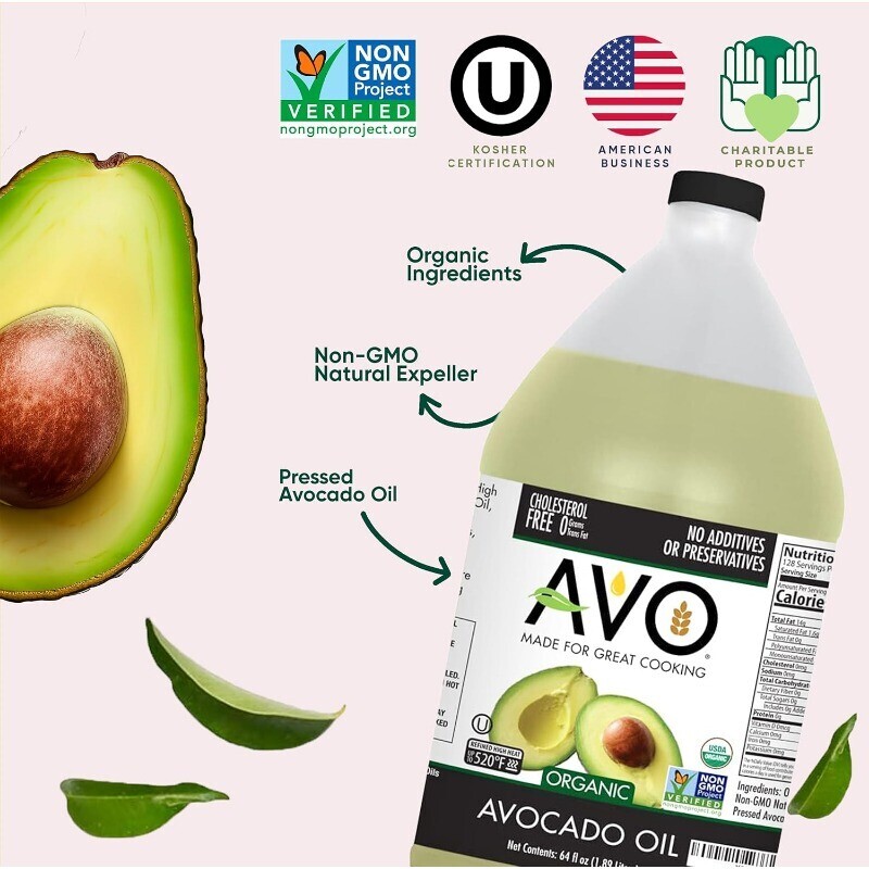 ORGANIC 100% AVOCADO Oil Frying General Cooking 64 Fl-oz Naturally Processed gallery
