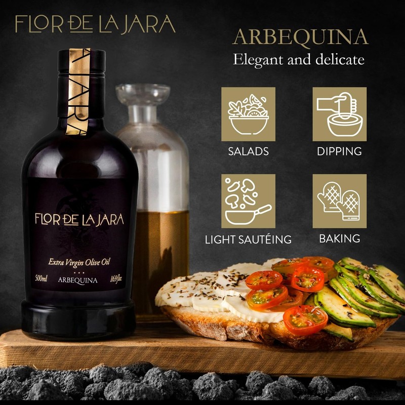 FLOR DE LA JARA Premium Extra Virgin Olive Oil from Spain, First Cold Pressed... gallery