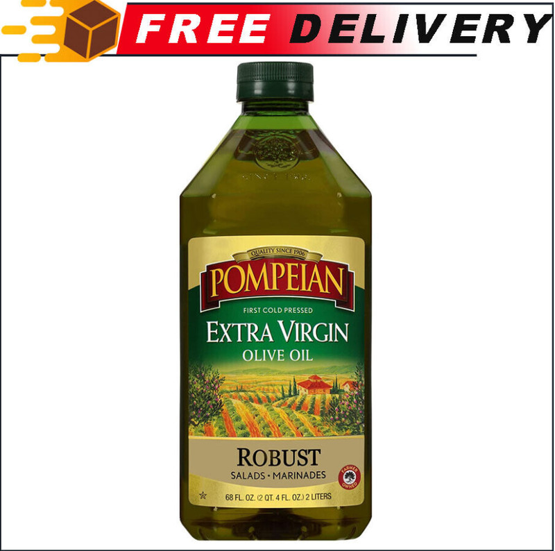 Pompeian Robust Extra Virgin Olive Oil, First Cold Pressed, 68 FL. OZ.