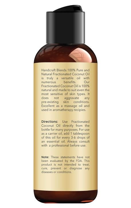 Handcraft Blends Fractionated Coconut Oil - 4 Fl Oz - 100% Pure and Natural - gallery