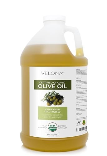 Organic Extra Virgin Olive Oil 64 Fl Oz - 100% Pure Cold Pressed Carrier Oil for gallery