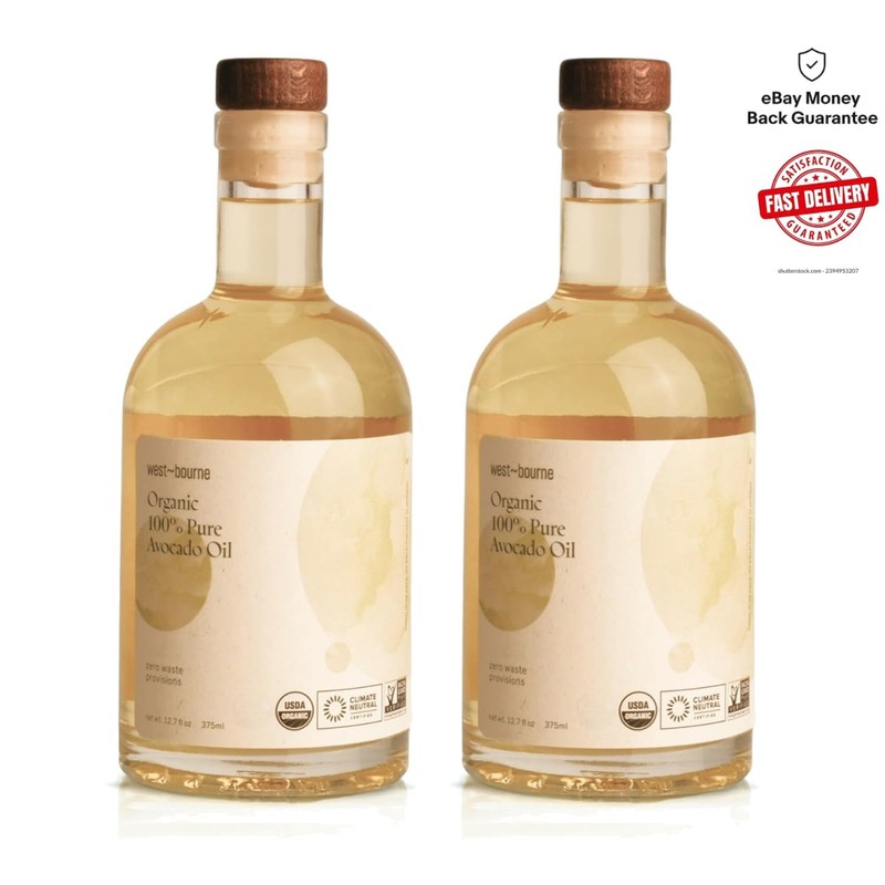 West~Bourne Extra Virgin Avocado Oil – 2 Bottles, High Heat Culinary Essential