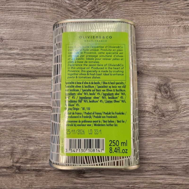 Oliviers & Co. Premium Cold Pressed Olive Oil W/Basil From Italy gallery