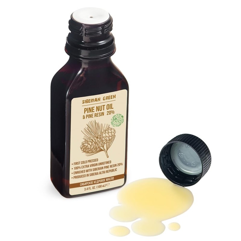 100% Pure Cold Pressed Siberian Pine Nut Oil with Pine Cedar Resin, 100ml Extra gallery