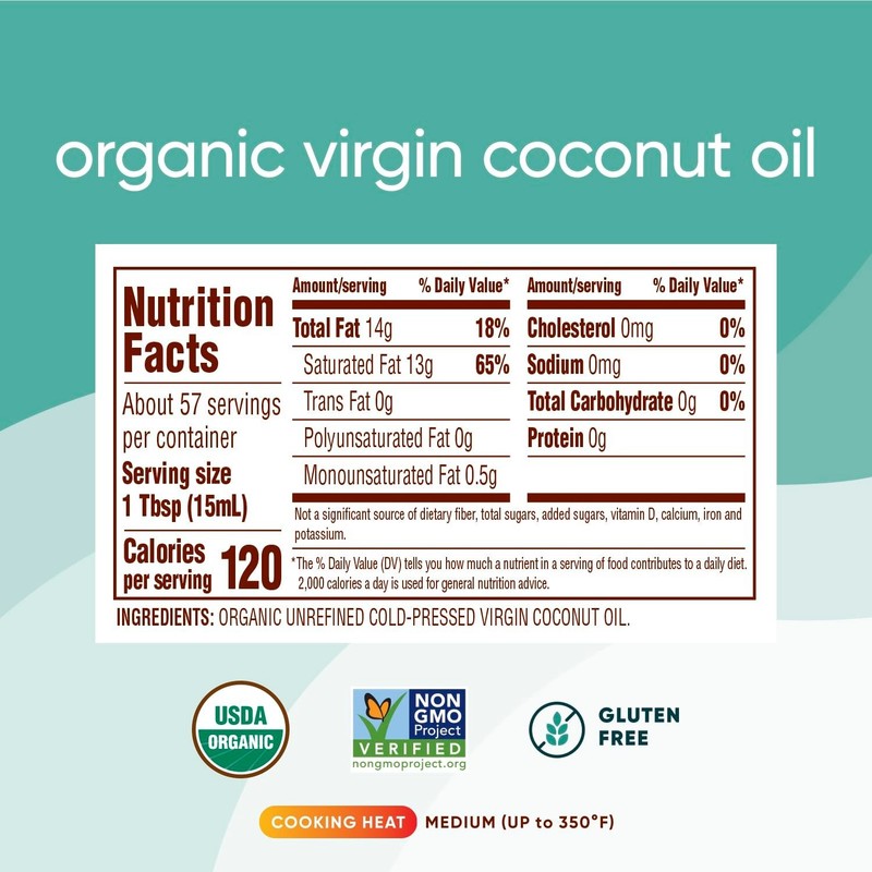 29 Fl Oz Virgin Coconut Oil - USDA Organic & Fair Trade - Perfect for Cooking gallery