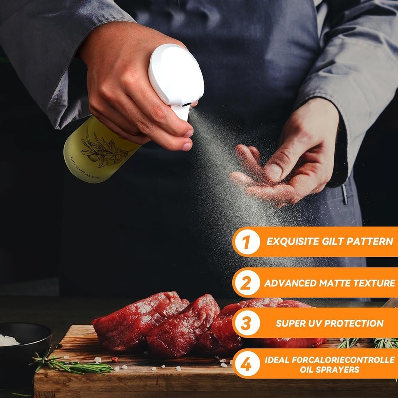 Oil Sprayer for Cooking- 200ml Glass Olive Oil Sprayer Mister, Olive Oil Spray B gallery