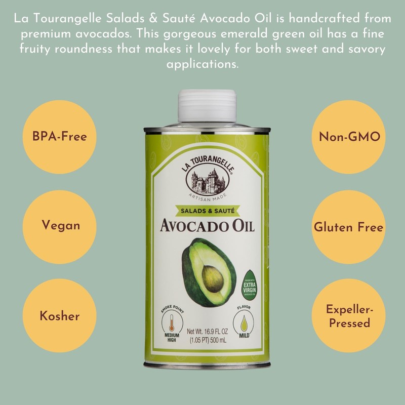 La Tourangelle Avocado Oil 16.9 Fl Oz, AllNatural, Artisanal, Great for Salad... gallery