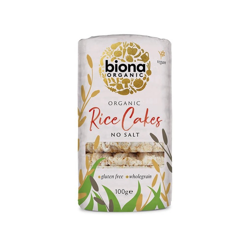 Biona Organic Unsalted Rice Cakes, 100g - 100% Organic Wholegrain Brown Rice - S