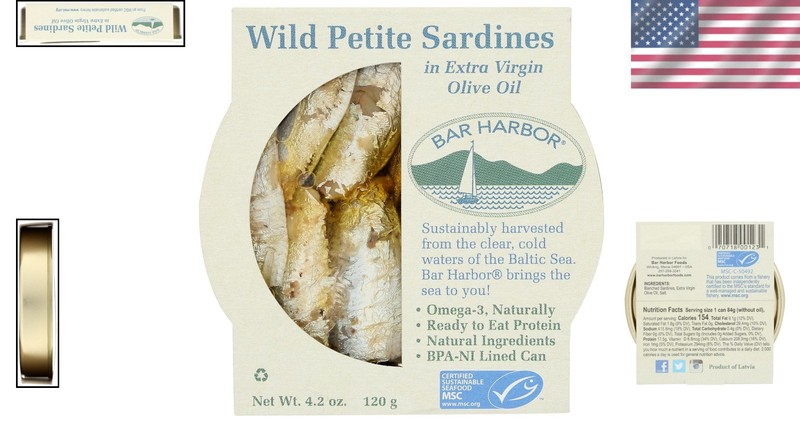 Hand-Packed Wild Sardines in Extra Virgin Olive Oil, 4.2 oz – Kosher Certified gallery