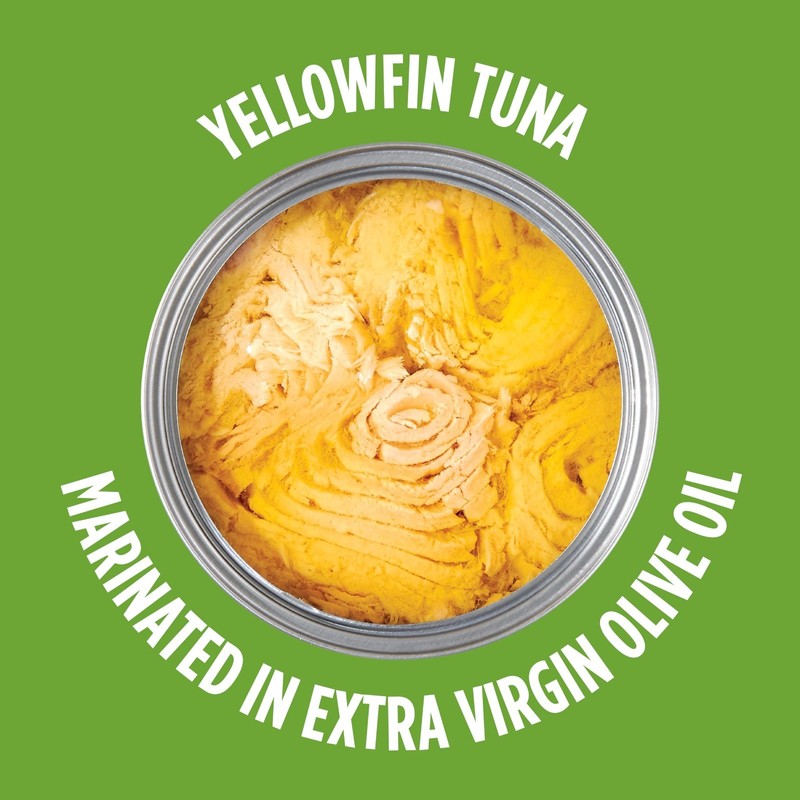 Solid Yellowfin Tuna in Extra Virgin Olive Oil - 4.5 oz Can, Pack of 12, High Pr gallery