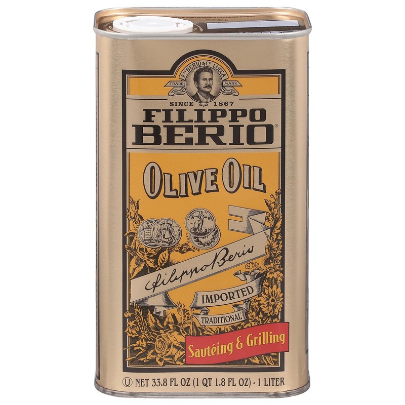 Pure Olive Oil, 1 Liter Tin (33.8 Ounce)