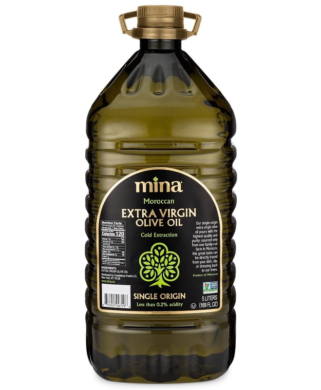 5 L Mina Olive Oil Extra Virgin, New Harvest, Moroccan EVOO, Cold Extraction