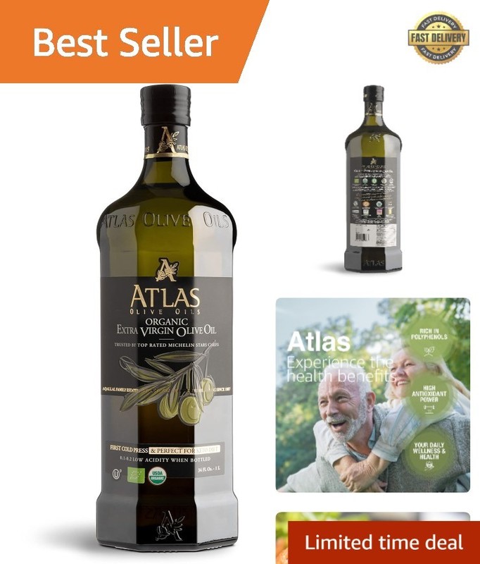 Atlas 1 LT Cold Press Extra Virgin Olive Oil with Polyphenol Rich from Morocc…