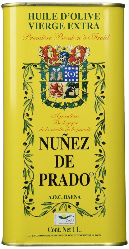 Nunez De Prado Extra Virgin Olive Oil Tin, 33.8 Ounce Fl Oz (Pack of 1)