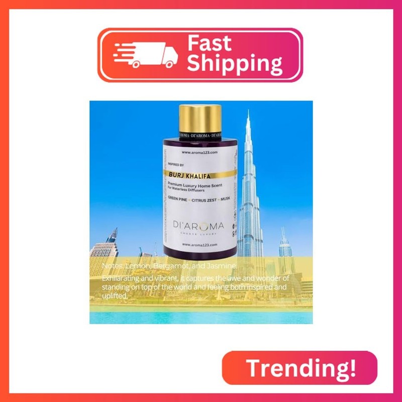 Di’Aroma Luxury Burj Khalifa Resort Collection Fragrance Oil, Diffuser Oil for W gallery
