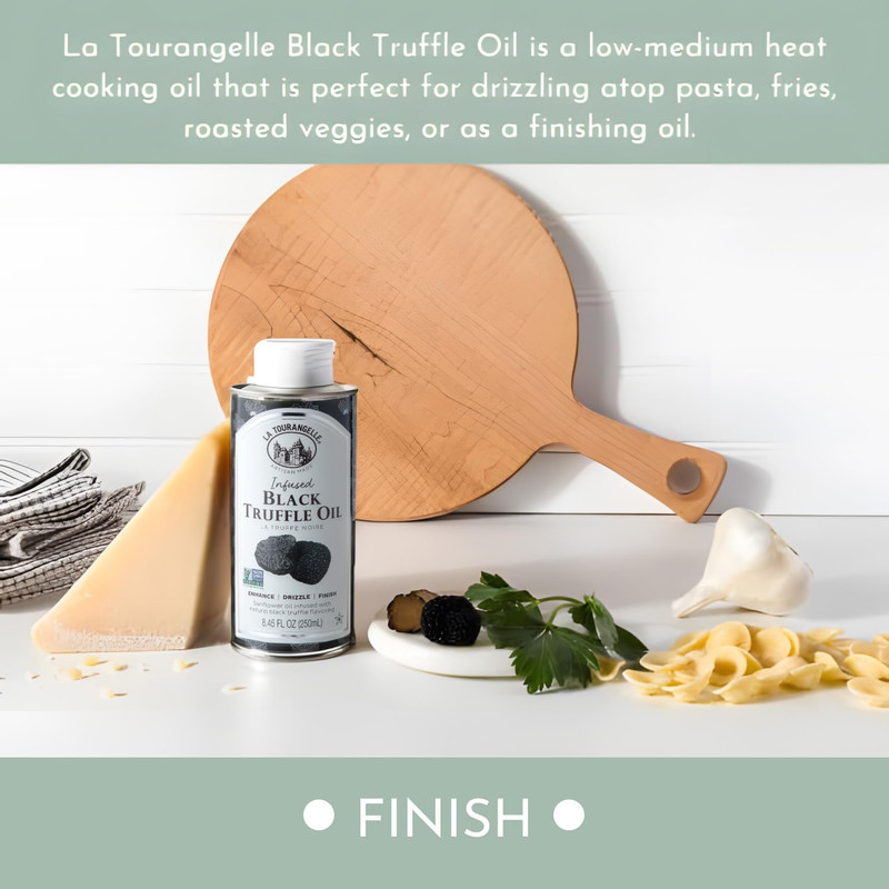 , Black Truffle Oil, Complex Gourmet Earthy Flavor for Drizzling over Pasta, Pop gallery
