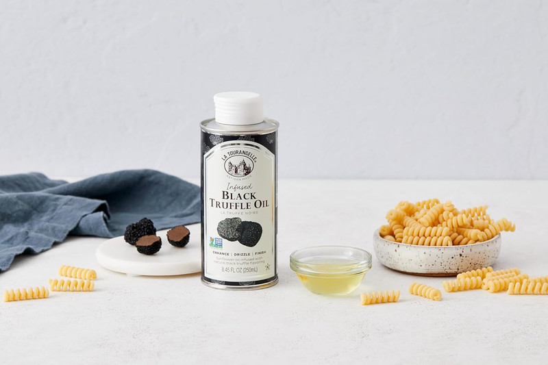 , Black Truffle Oil, Complex Gourmet Earthy Flavor for Drizzling over Pasta, Pop gallery
