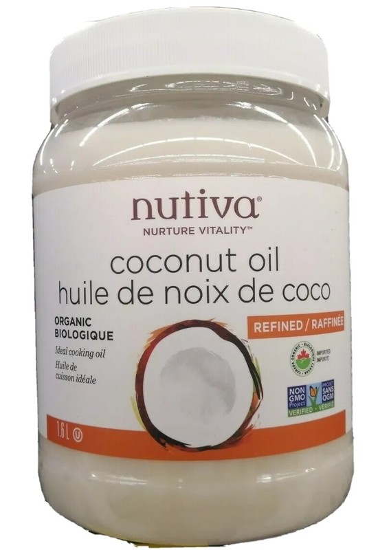 nutiva Organic Coconut Oil, Refined, Expeller-Pressed, NON-GMO (1.6 L)