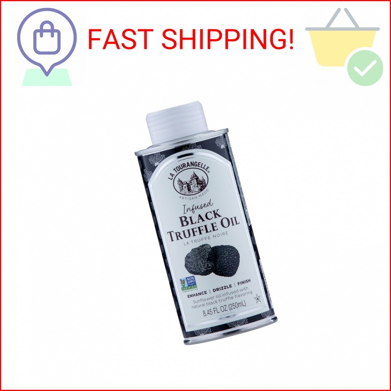 La Tourangelle, Black Truffle Oil, Complex Gourmet Earthy Flavor for Drizzling o