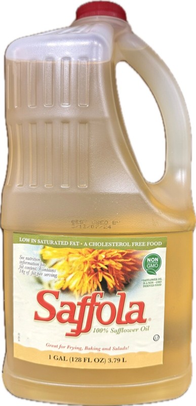 1 Gallon Saffola Safflower Oil – NON GMO, Cholesterol Free, Low In Saturated Fat