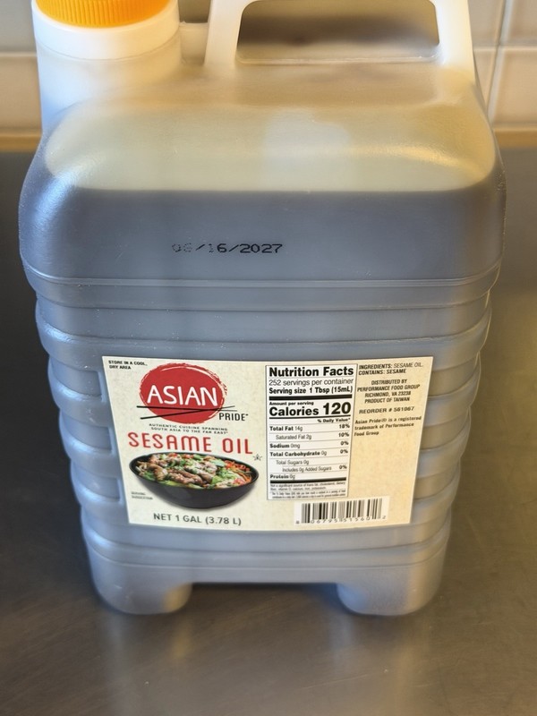 Asian Pride Sesame Oil 1 Gallon (3.78L) Bulk – Product of Taiwan