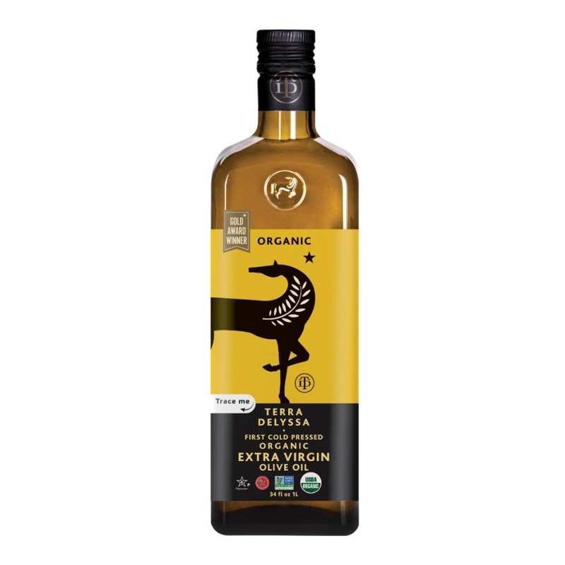 Terra Delyssa Organic Extra Virgin Olive Oil, 34 fl. oz. Glass