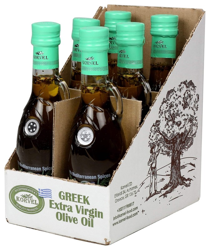 KORVEL Greek EVOO with Mediterranean herbs, Amphora 8.45 fl oz-2 pack gallery