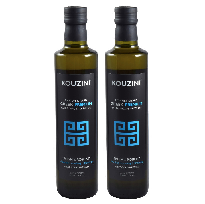 (2 Pack) Greek Raw Unfiltered Extra Virgin Olive Oil