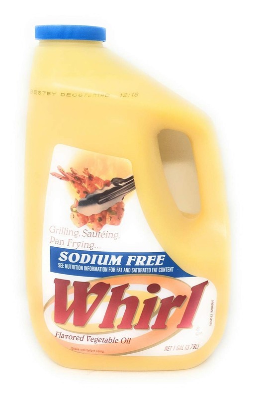 Whirl 1 Gallon Butter Flavor Oil – Ideal Sodium-Free Choice for Baking & Cooking