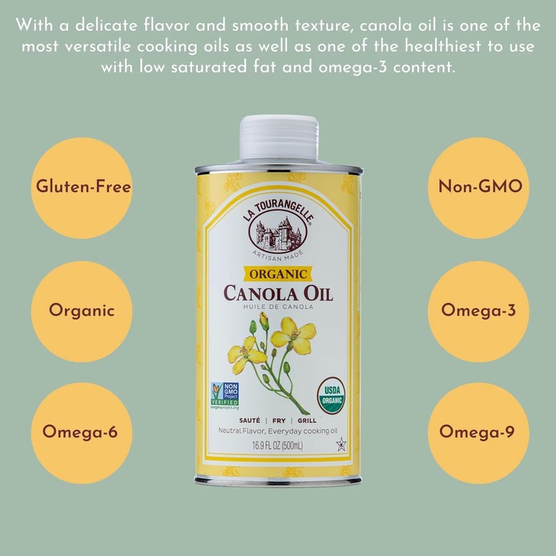 La Tourangelle, Organic Canola Oil, Expeller-Pressed Non-GMO 16.9 Fl Oz gallery