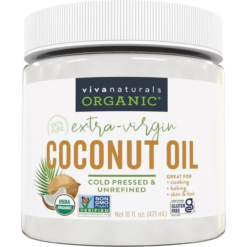 Viva Naturals Organic Coconut Oil, Cold-Pressed – Natural Hair /Skin Oil and …