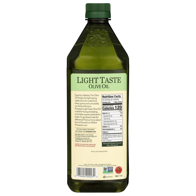 Pompeian Light Taste Olive Oil - 32 Fl Oz - 32 (Pack of 1) gallery