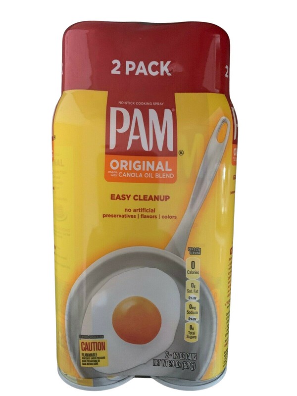 PAM The Original Non-stick Cooking Spray Made with Canola Oil Blend – 2 x 12 oz