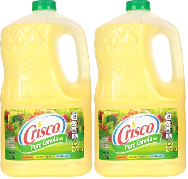 Crisco Pure Canola Oil, 1 Gallon (Pack of 2) 1 2),