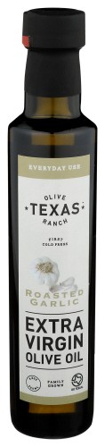Texas Olive Ranch Extra Virgin Olive Oil Roasted Garlic 250 ml (Pack of 12)