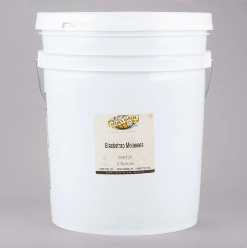 5 Gallon Golden Barrel Sulfur Free Blackstrap Molasses Pail Commercial Bulk Seal