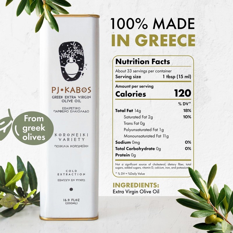 P.J. KABOS Fresh 2025/26 Harvest, High Phenolic 400+mg/kg, Natural Greek Extr... gallery