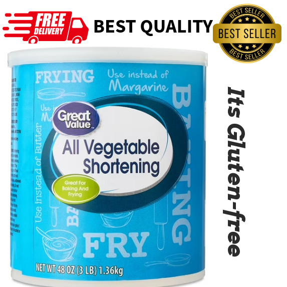 Great Value All Vegetable Shortening, Baking & Frying Shortening, 48 oz Can
