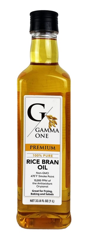 Natural Non GMO Rice Bran Oil 33.8 Fl Oz Healthy Cooking Oil High Smoke Point