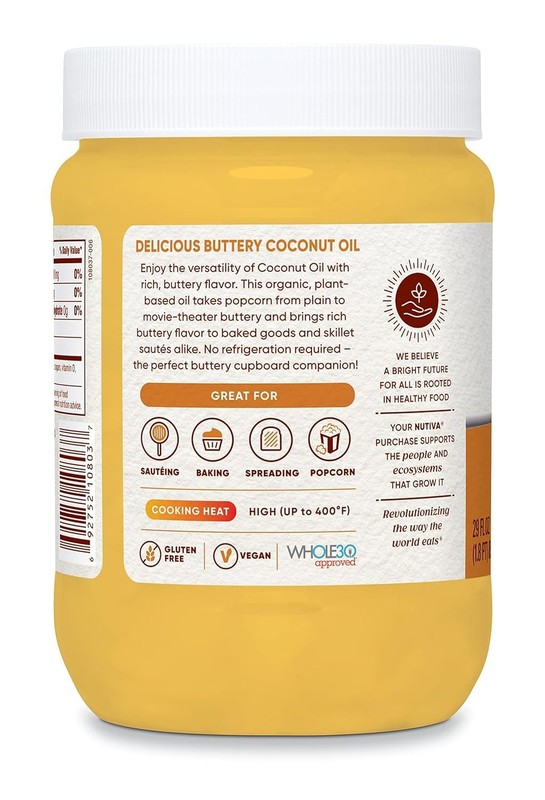 Organic Butter Flavored Coconut Oil – Pure, , Keto-Friendly & USDA Certified gallery