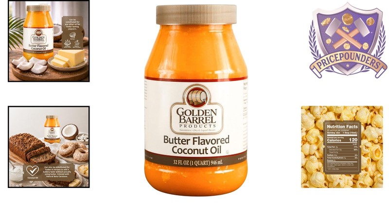 Butter Flavored Coconut Oil 32 oz Healthy Cooking Baking Movie Theater Popcorn gallery