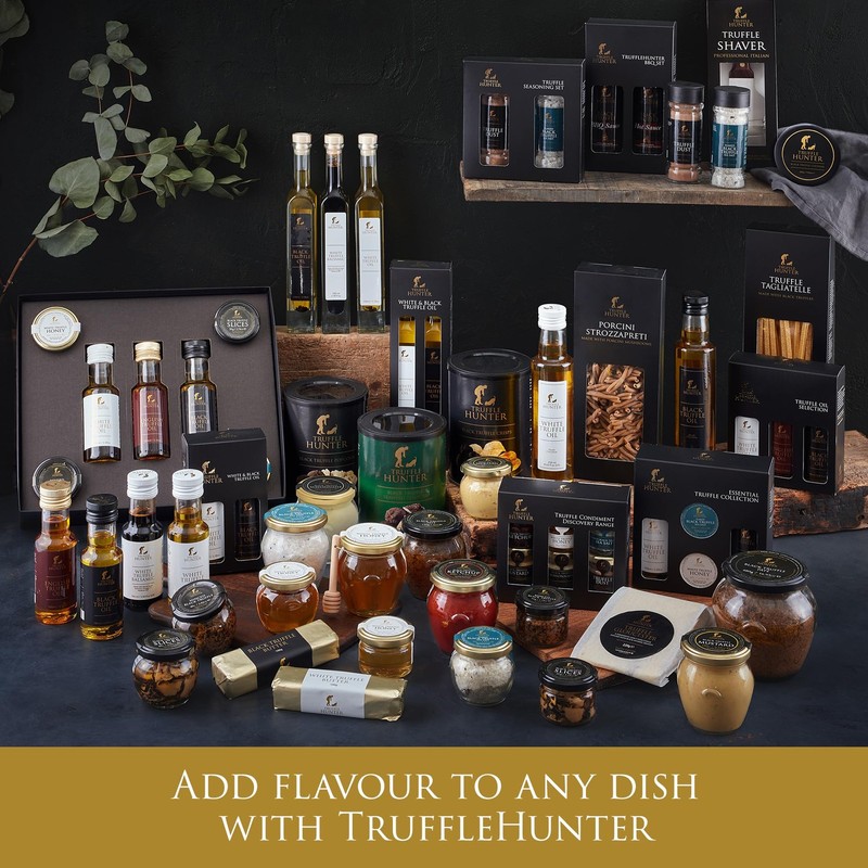 TruffleHunter Black & White Truffle Oil Set Extra Virgin Olive Oil for Cook... gallery