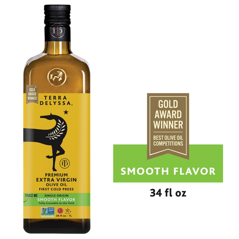 Terra Delyssa Extra Virgin Olive Oil – Premium Quality, 34 fl oz