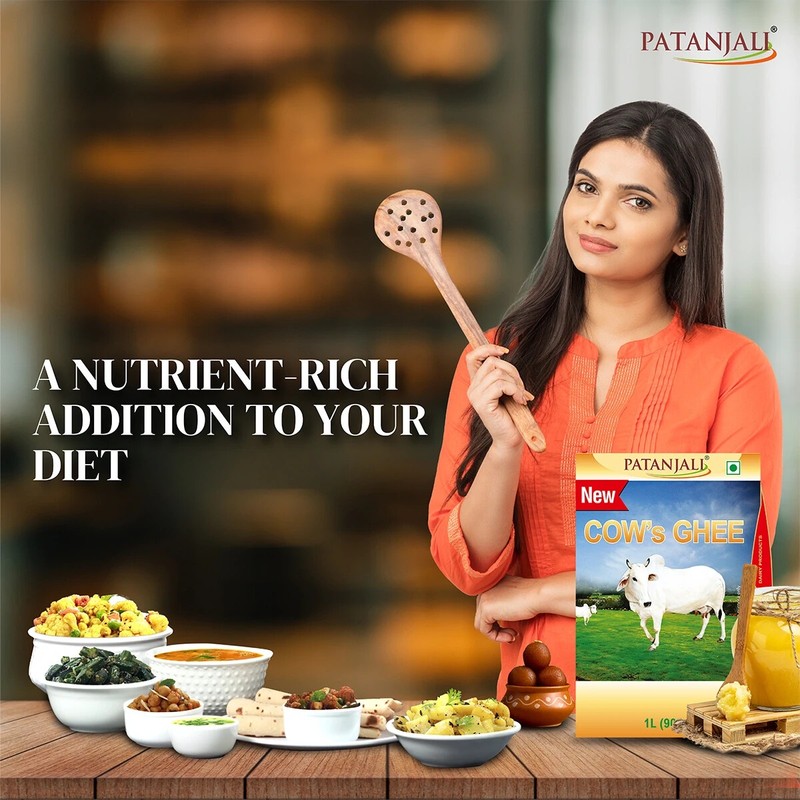Patanjali Pure Natural Indian Cow's Ghee Best Ghee Pack Of 500 ML gallery