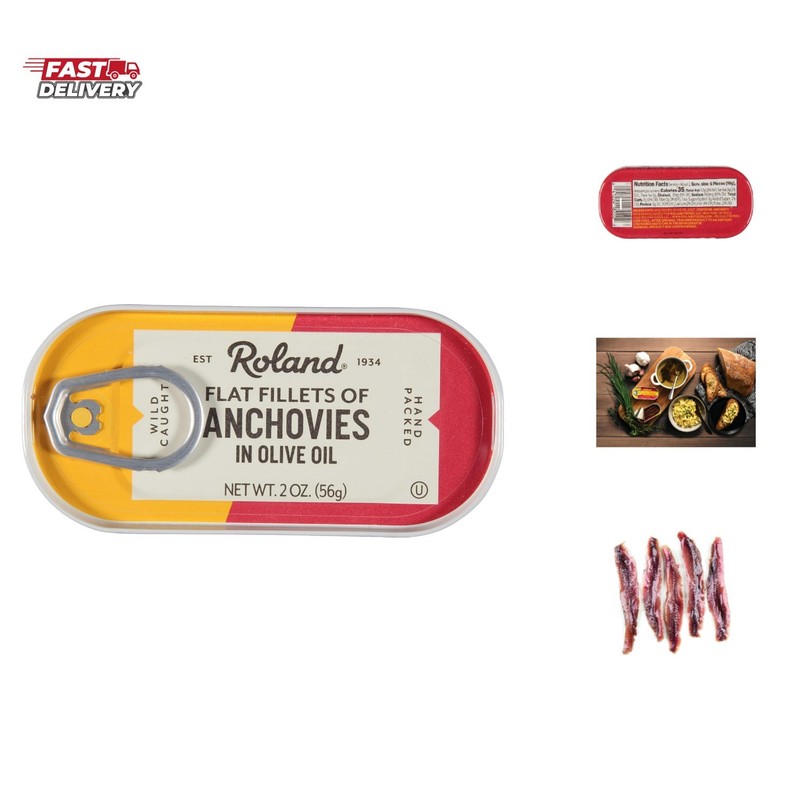 Anchovies, Flat In Olive Oil, 2 oz