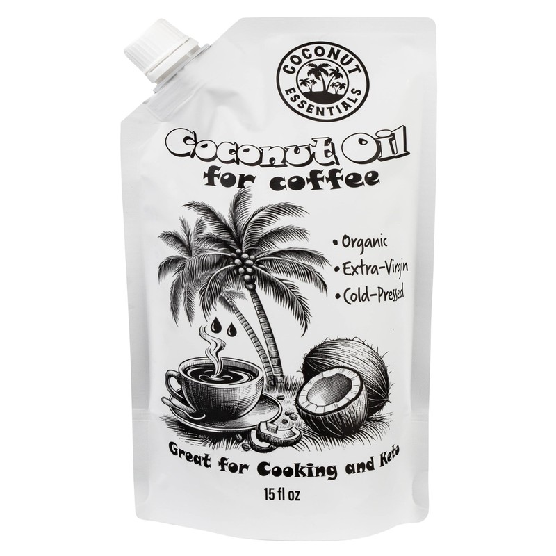 – Organic Coconut Oil for Coffee, Cold-Pressed, MCT Oil for Weight Loss, Brai…