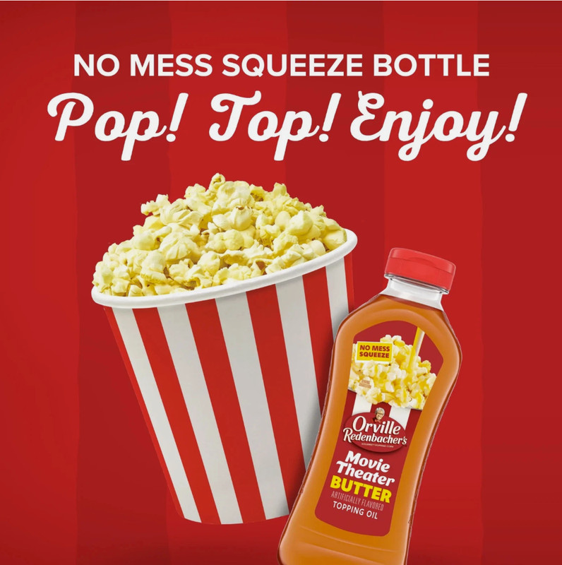 Orville Redenbacher s Movie Theater Butter Flavored Topping Oil, 13 fl oz gallery