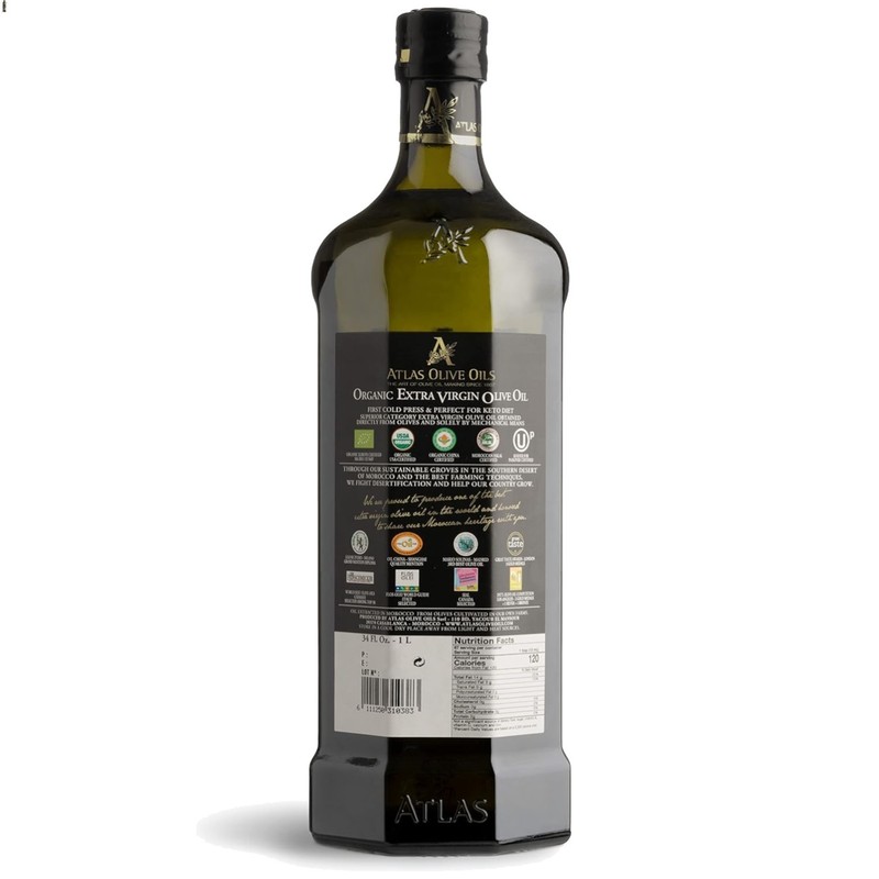 Atlas Organic Extra Virgin Olive Oil – 100% Safe & Versatile